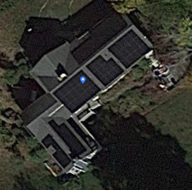 Aerial View of Home with Solar Panels